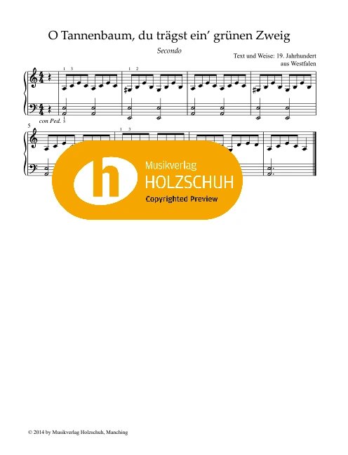 O Tannenbaum, du trägst ein grünen Zweig